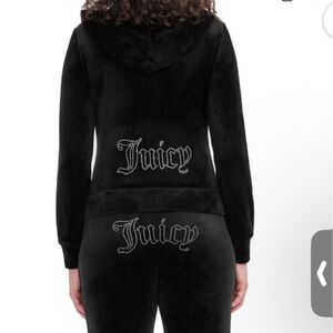Juicy Couture velour track pants with stone logo